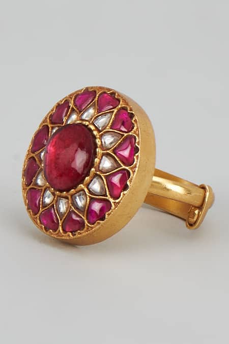 Karisa Designs Divya Moissanite Polki & Stone Embellished Ring 