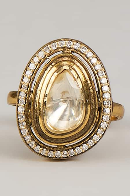 Karisa Designs Polki & Cubic Zirconia Ring 