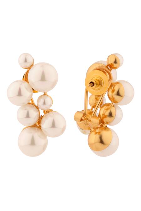 Anaash White Pearl Bunch Drop Studs Online at Aza Fashions Anaash_White Pearl Bunch Drop Studs _Online_at_Aza_Fashions