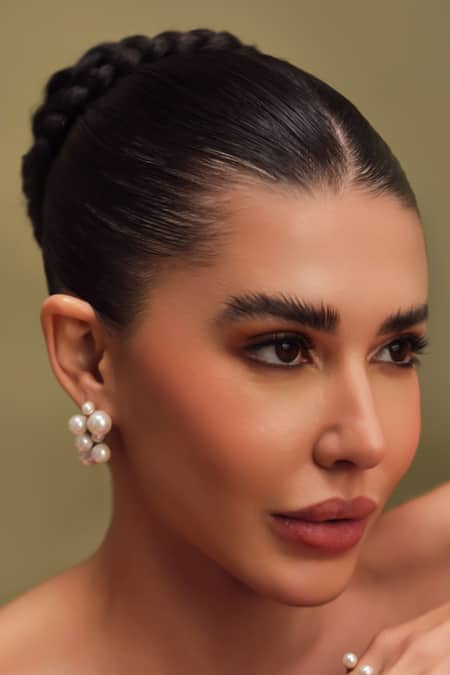 Shop Anaash White Pearl Bunch Drop Studs Online at Aza Fashions Shop_Anaash_White Pearl Bunch Drop Studs _Online_at_Aza_Fashions