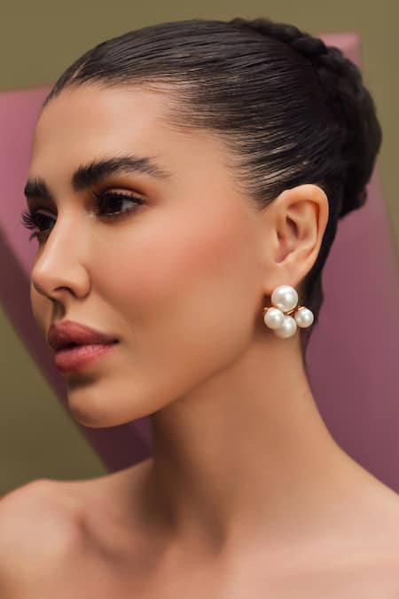 Buy Anaash White Pearl Claw Drop Studs Online at Aza Fashions Buy_Anaash_White Pearl Claw Drop Studs _Online_at_Aza_Fashions