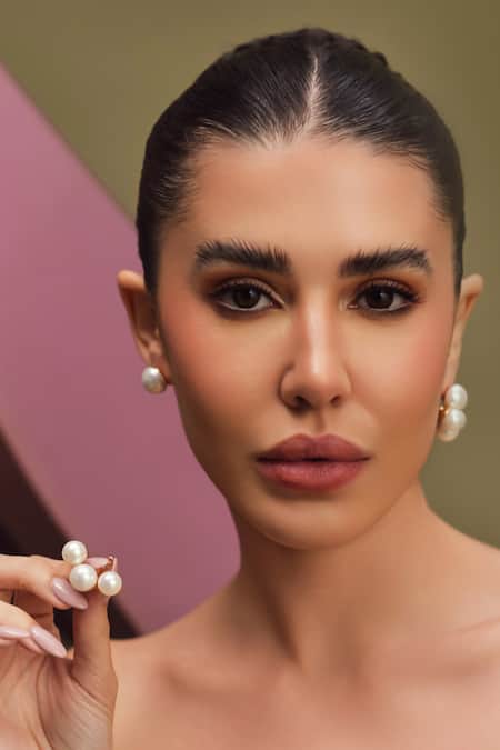 Shop Anaash White Pearl Claw Drop Studs Online at Aza Fashions Shop_Anaash_White Pearl Claw Drop Studs _Online_at_Aza_Fashions