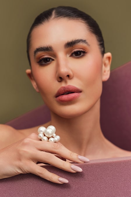 Shop_Anaash_White Pearl Cluster Ring 