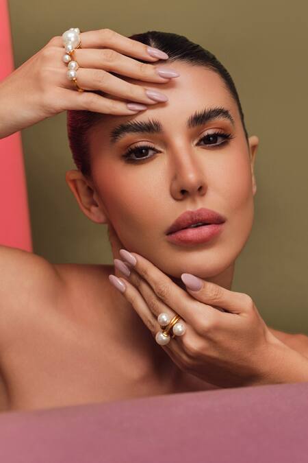 Buy Anaash White Pearl Trio Ring Online at Aza Fashions Buy_Anaash_White Pearl Trio Ring _Online_at_Aza_Fashions