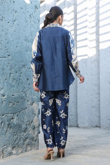 Label Niti Bothra Shibori Pattern Shirt & Pant Set 