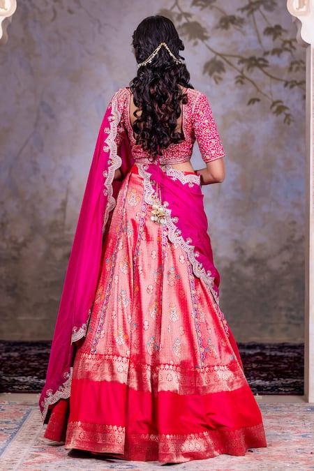 Nidhi Kejriwal Woven Floral Vine Lehenga Set 