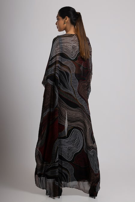 Rajat K Tangri Embroidered Cape Sharara Set 