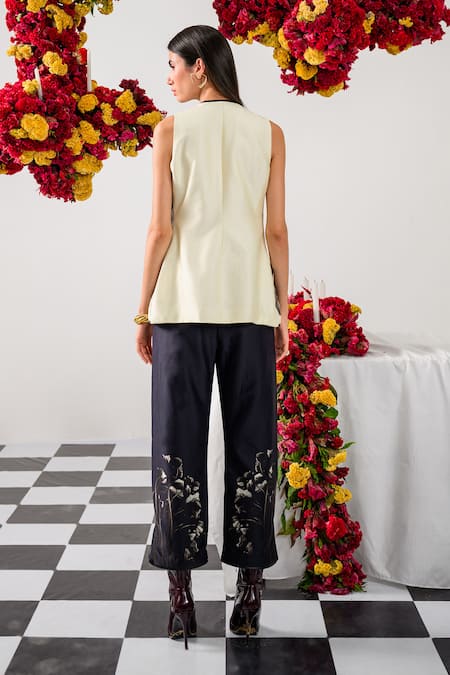 The Dramebaaz CO Vintage Floral Print Waistcoat & Trouser Set 