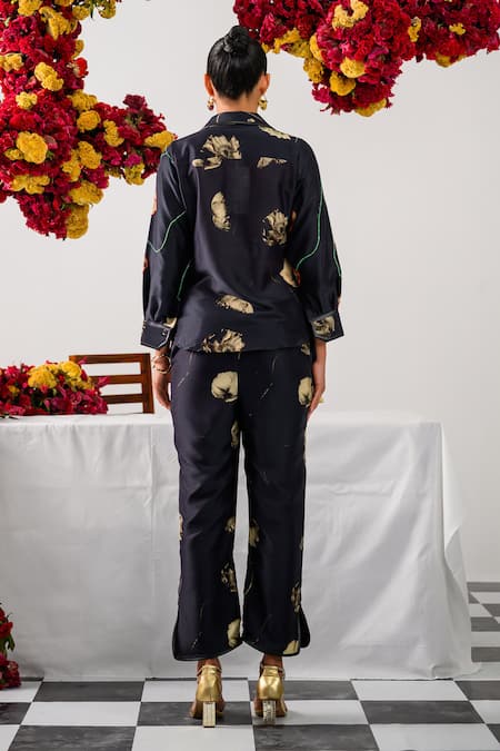 The Dramebaaz CO Fleur Vintage Floral Print Shirt & Trouser Set 