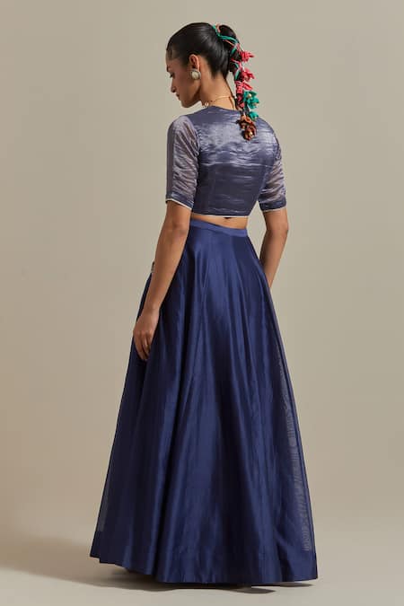 Vinusto Embroidered Panelled Lehenga Set 