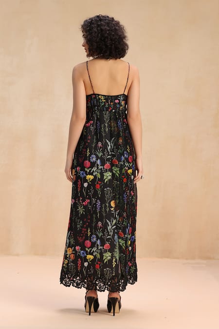 Payal Jain Botanic Patterned Maxi Dress 