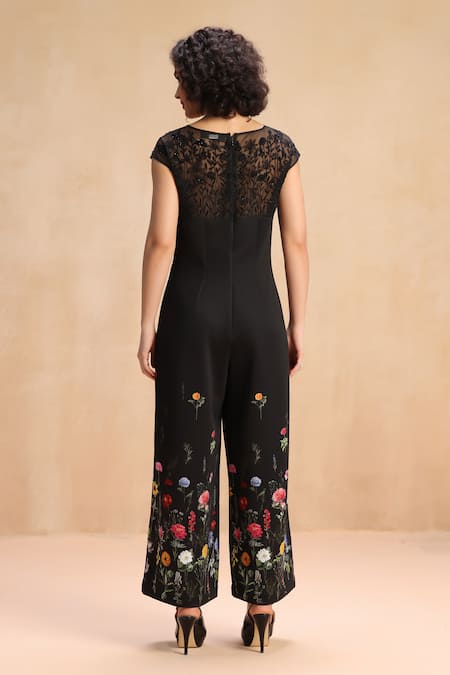 Payal Jain Crystal Floral Embroidered Jumpsuit 