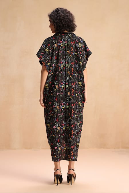 Payal Jain Miranda Floral Print Shirt Dress 