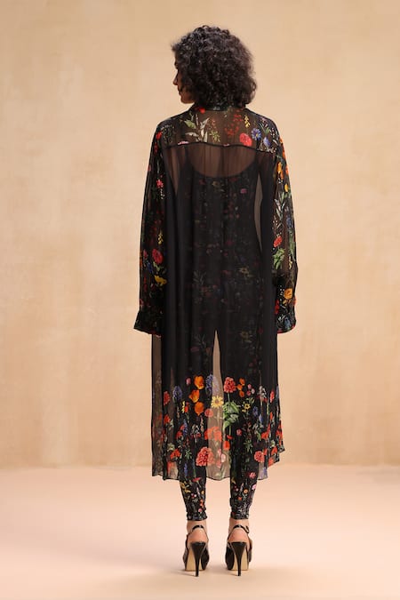 Payal Jain Floral Print Longline Jacket 