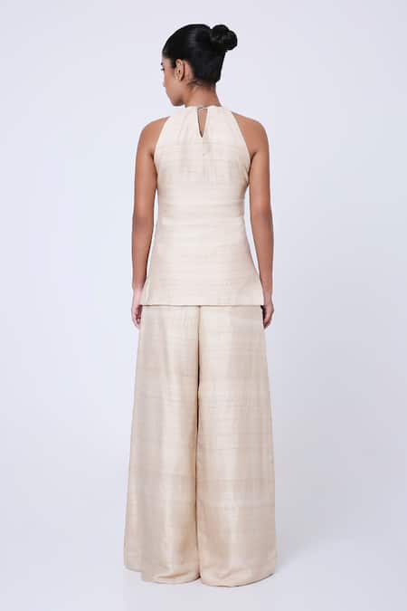 Antithesis India Perla Halter Neck Top & Wide Legged Trouser Set 