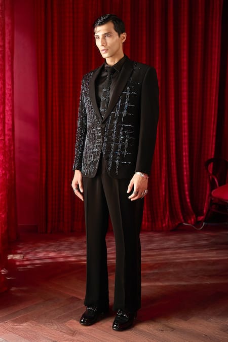 Asuka Celestial Nexus Cutdana & Nalki Embroidered Tuxedo & Trouser Set 