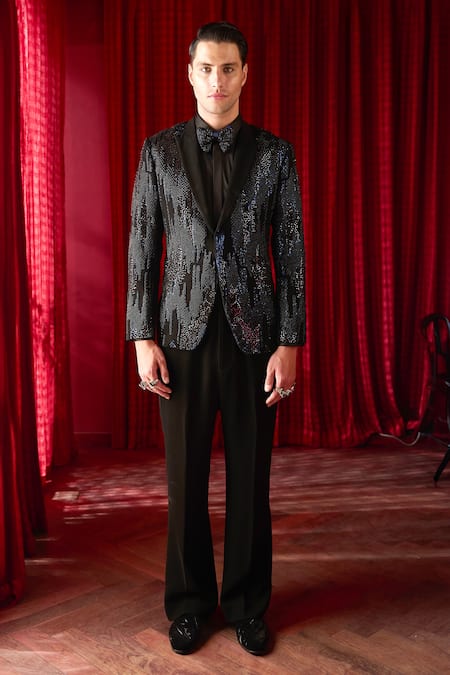 Asuka Nalki Embroidered Tuxedo & Trouser Set 