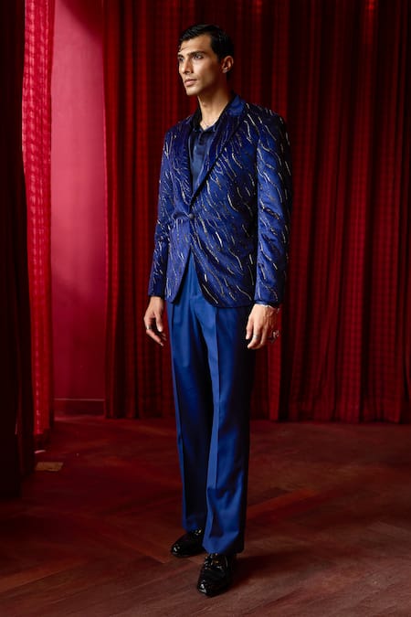 Asuka Nalki Embroidered Tuxedo Set 