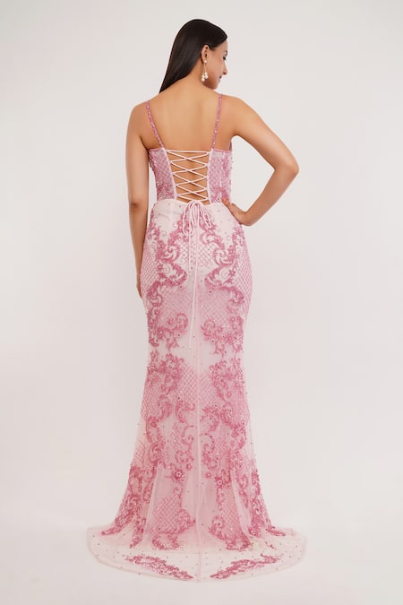 Shourya Gatha Hand Embroidered Gown with Dupatta 