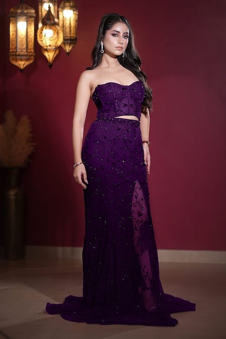 Shourya Gatha Chantilly Lace Mermaid Lehenga & Corset Set 