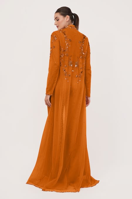 Shourya Gatha Floral Hand Embroidered Jacket Palazzo Set 