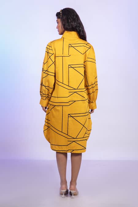 Vishwa By Pinki Sinha Cotton Stripe Print Midi Dress 