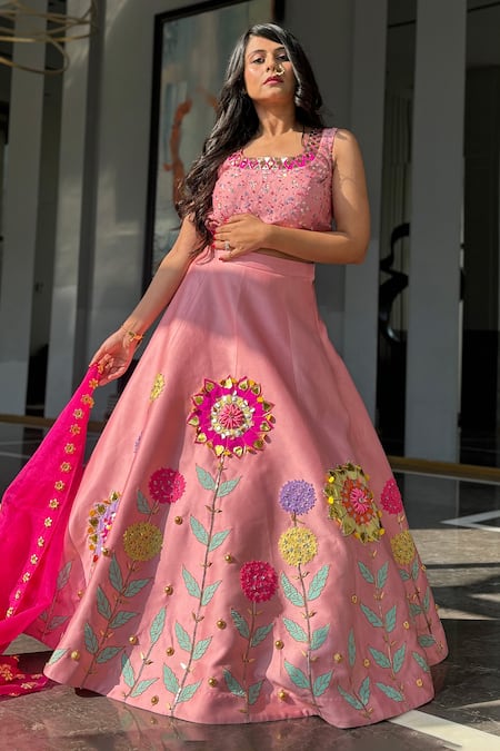 Xoxo Apurva 3D Floral Embellished Lehenga Set 