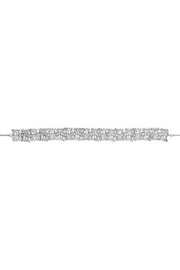 Auraa Trends_Silver Plated Imitation Diamonds Faux Necklace And Earring Set _Online_at_Aza_Fashions