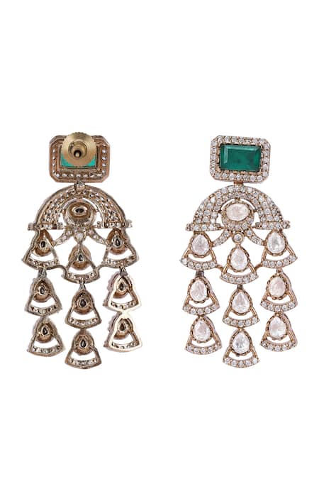 Shop_Auraa Trends_Green Beads Kundan Choker Necklace Set 