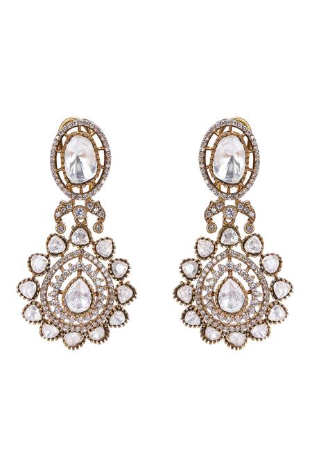 Shop_Auraa Trends_Green Stones Kundan Embellished Necklace Set