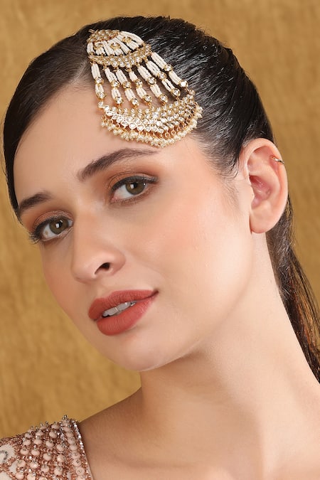 Auraa Trends Kundan & Pearl Embellished Passa 