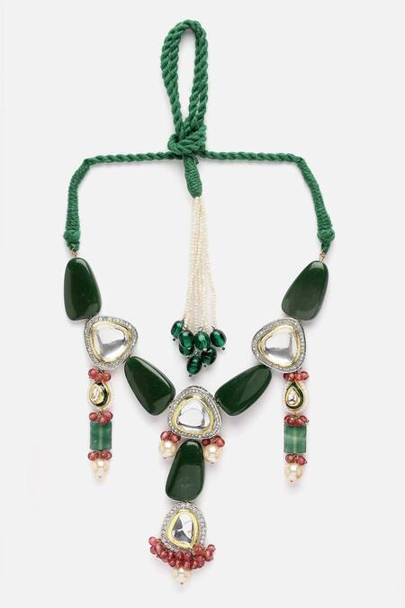 Dugran By Dugristyle Gold Plated Kundan Geometric Choker Online at Aza Fashions Dugran By Dugristyle_Gold Plated Kundan Geometric Choker _Online_at_Aza_Fashions