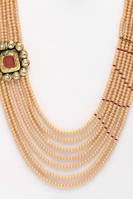 Buy_Dugran By Dugristyle_Gold Plated Kundan Embellished Long Necklace _Online_at_Aza_Fashions