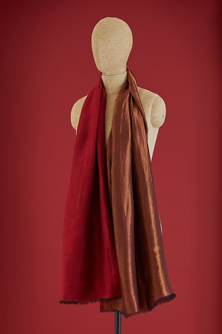 SHAZA Designer Wool Colorblock Stole 