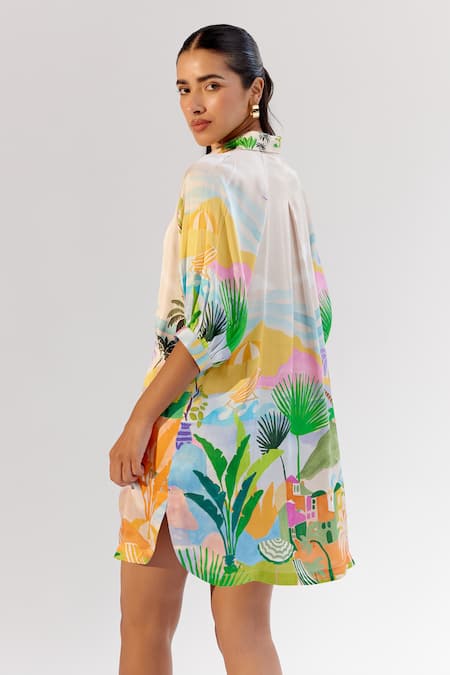 NOIB Multi Color By The Sea Print Dress 