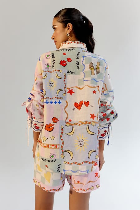 NOIB Multi Color Boardgame Print Shirt 