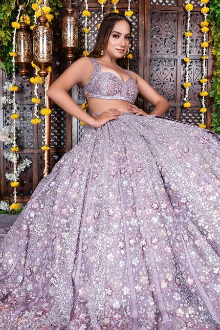 Buy Amaltas Couture Purple Net Beads, Cut Work, Sequins Sweetheart Embroidered Cutdana Lehenga Set Online at Aza Fashions Buy_Amaltas Couture_Purple Net Beads, Cut Work, Sequins Sweetheart Embroidered Cutdana Lehenga Set _Online_at_Aza_Fashions