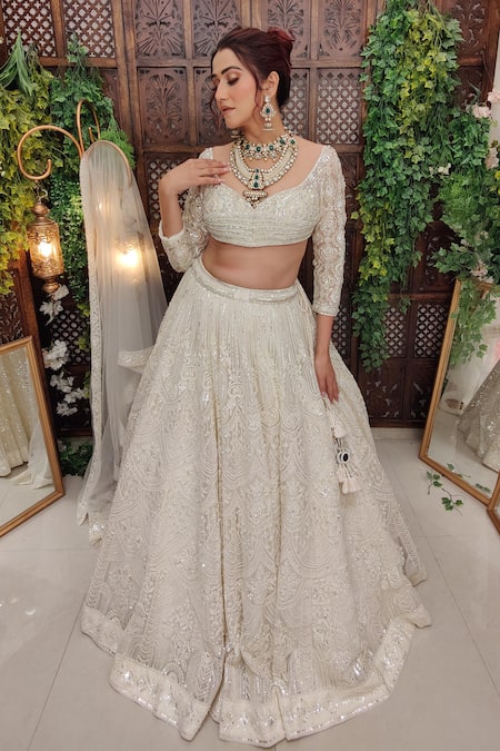 Amaltas Couture Cutdana Embroidered Bridal Lehenga Set 