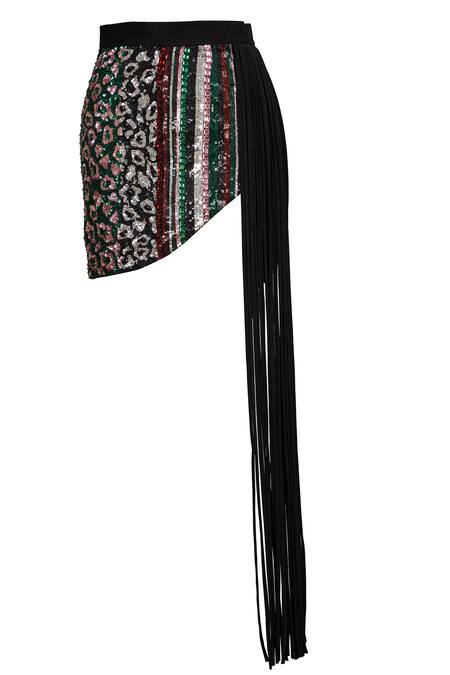 Karn Malhotra Multi Color Polyester Sequins Crystal Embellished Skirt Online at Aza Fashions Karn Malhotra_Multi Color Polyester Sequins Crystal Embellished Skirt _Online_at_Aza_Fashions