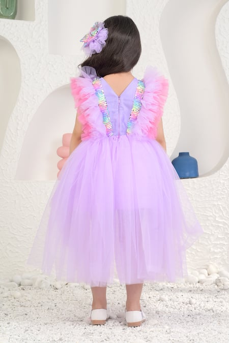 Miakki High Low Frilled Dress 