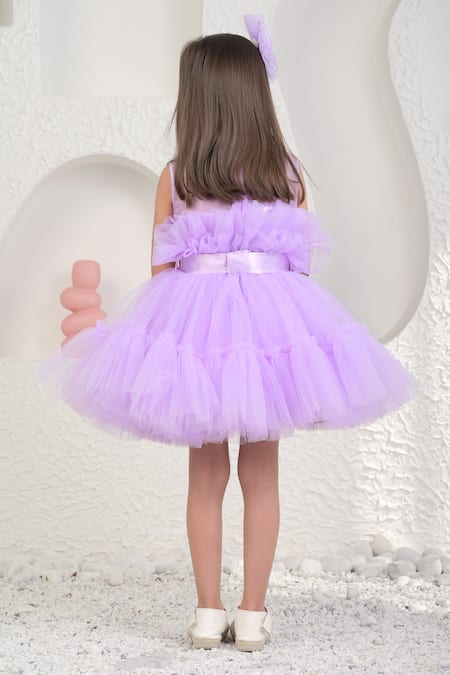 Miakki Bow Frilled Dress 