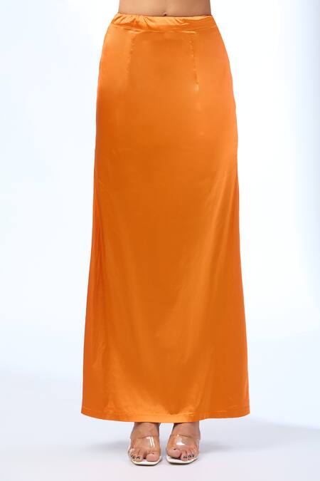 Torani Orange Zari, Sequins, Beads Asymmetric Paisley Embroidered Saree Set Online at Aza Fashions Torani_Orange Zari, Sequins, Beads Asymmetric Paisley Embroidered Saree Set _Online_at_Aza_Fashions