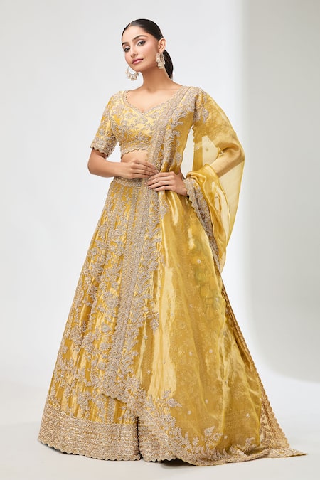 Azeera Floral Vine Embroidered Lehenga Set 