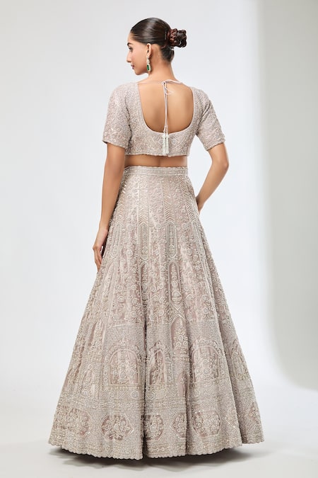 Azeera Floral Embroidered Lehenga Blouse Set