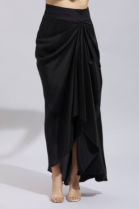 Shop Anamika Khanna Multi Color Silk Beads, Sequins V-neck Floral Cutwork Jacket With Draped Skirt Online at Aza Fashions Shop_Anamika Khanna_Multi Color Silk Beads, Sequins V-neck Floral Cutwork Jacket With Draped Skirt _Online_at_Aza_Fashions