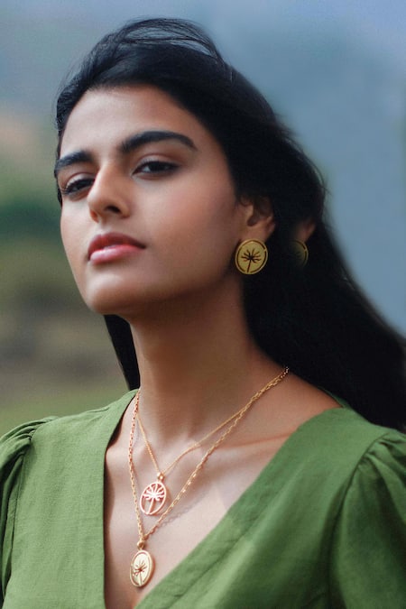 Grassroot By Anita Dongre Abstract Root Core Motif Stud Earrings 