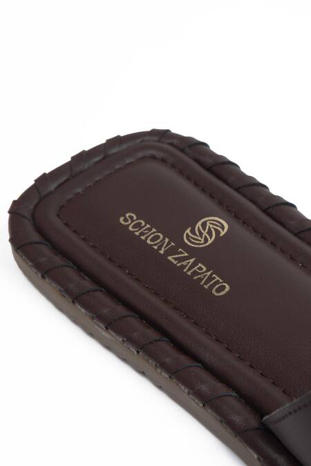 Shop SCHON ZAPATO Brown Brooches Shell Flats Online at Aza Fashions Shop_SCHON ZAPATO_Brown Brooches Shell Flats _Online_at_Aza_Fashions