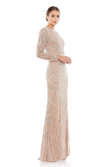 Mac Duggal Beaded Embroidered Mermaid Gown 