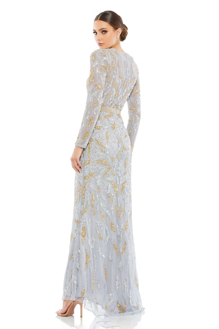 Mac Duggal Sequin Embroidered Gown 