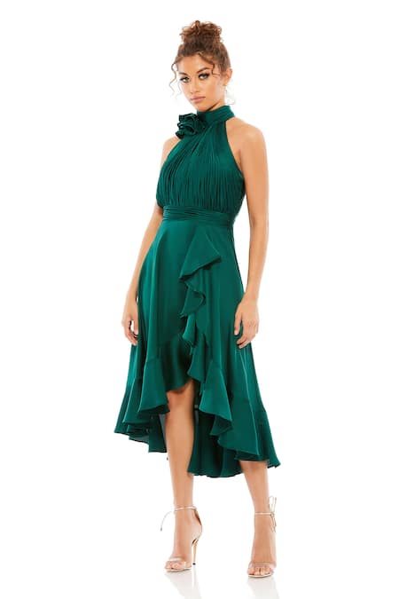 Mac Duggal Emerald Green High-Low Dress 
